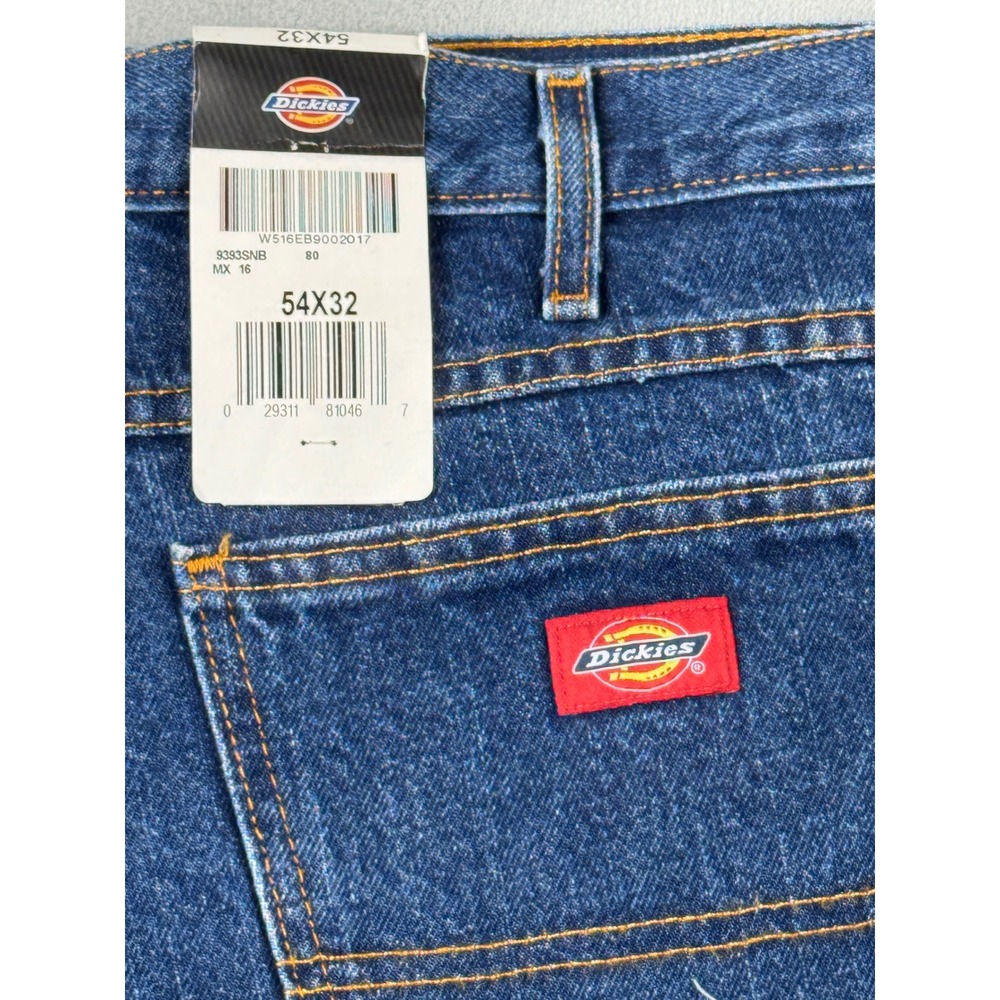 Dickies Mens‎ 54x32 Dark Wash Relaxed Fit Straight Leg Denim Jeans New With Tags - Picture 5 of 15